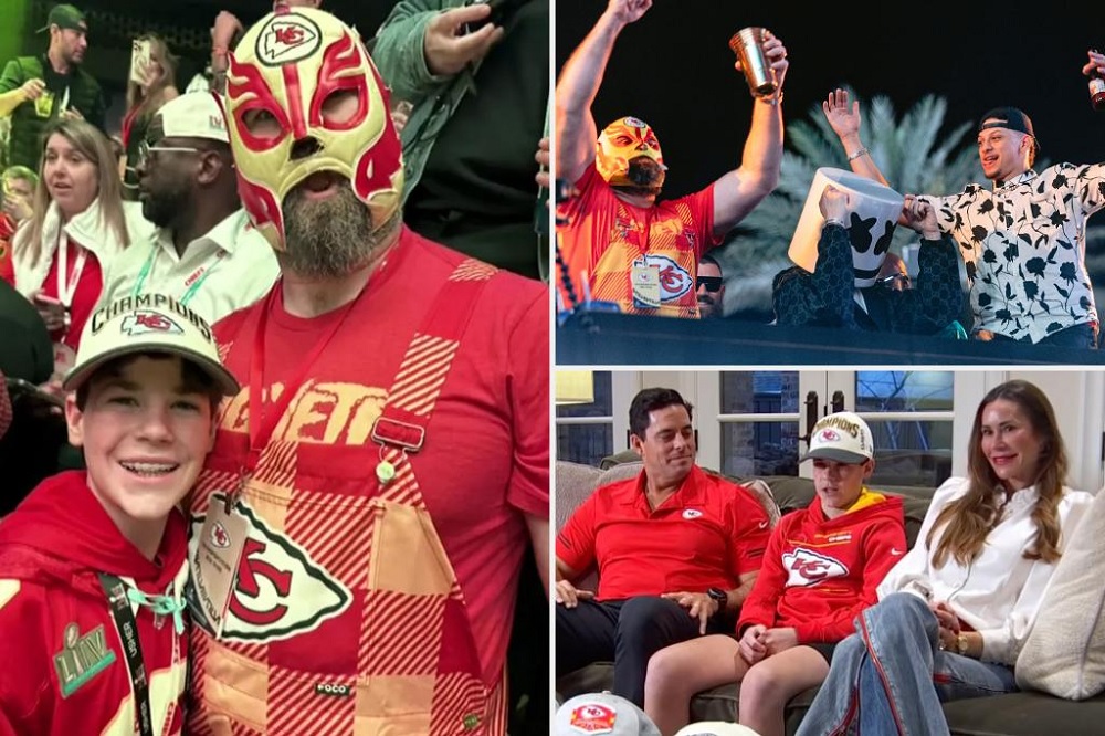 Jason Kelce and Luchador Mask