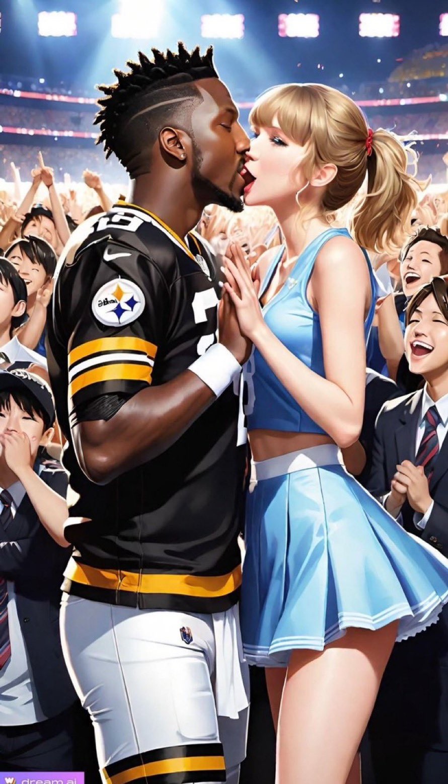 Antonio Brown and Taylor Swift AI Generated Image