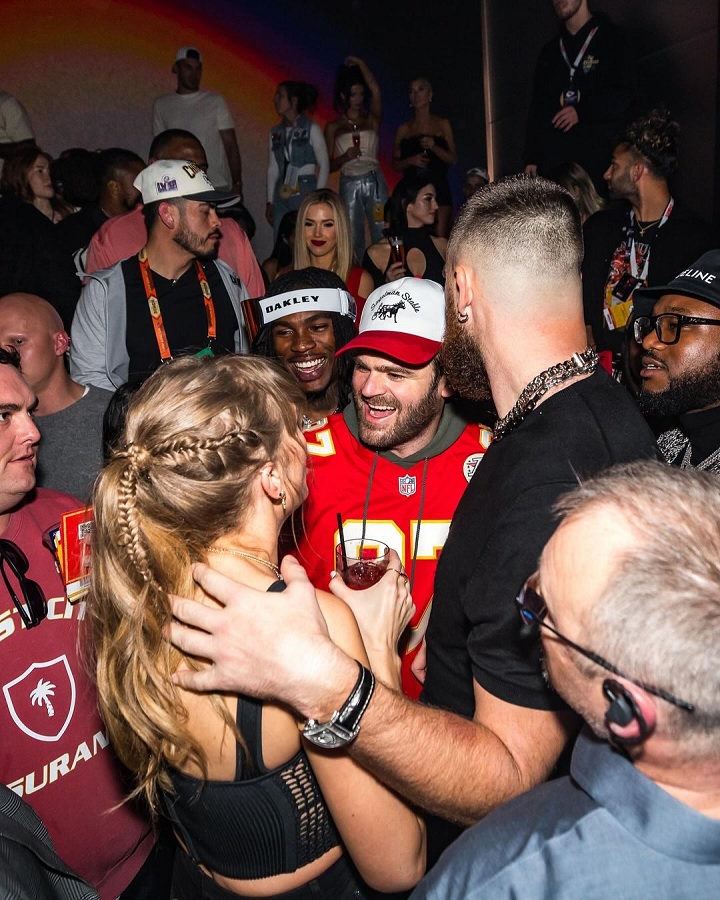 Travis Kelce and Taylor Swift at After Party