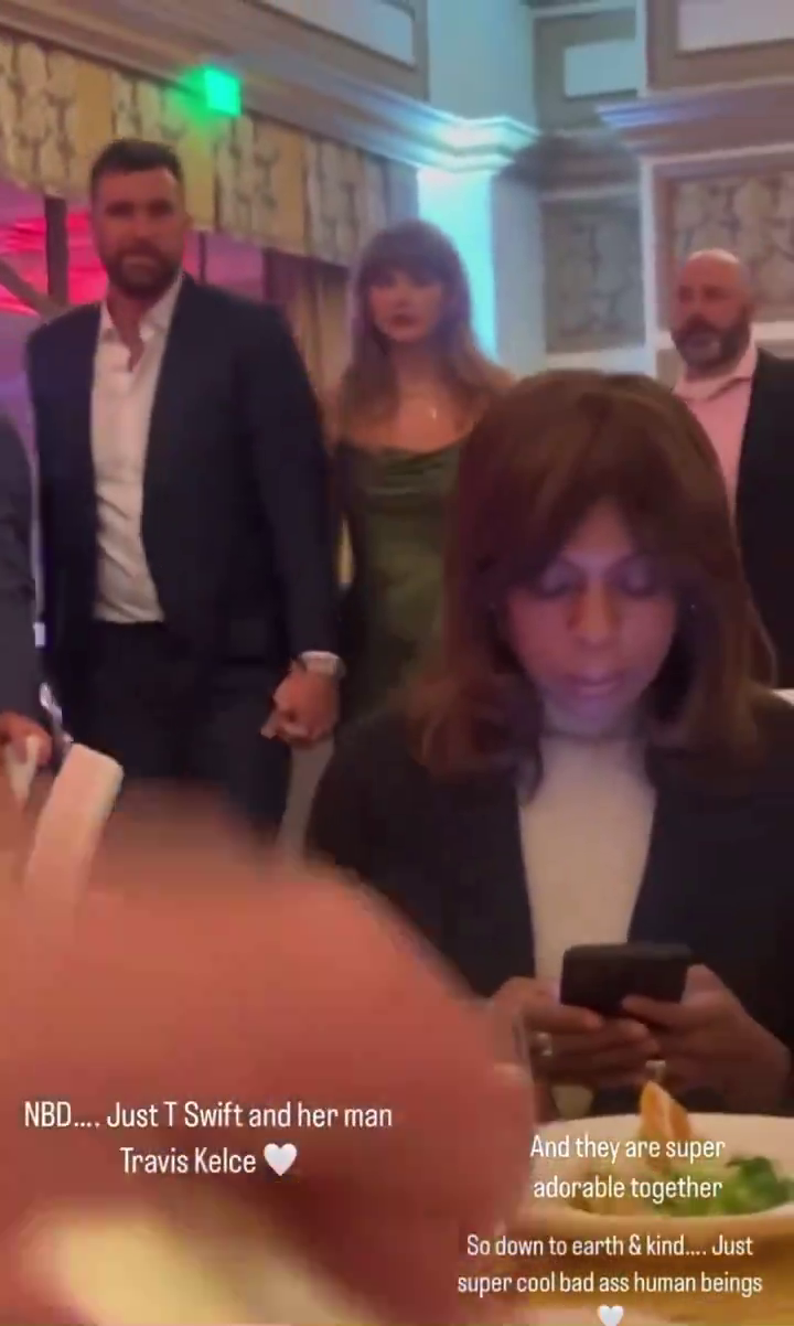 Travis Kelce and Taylor Swift at the 15 and Mahomies Foundation gala on Saturday