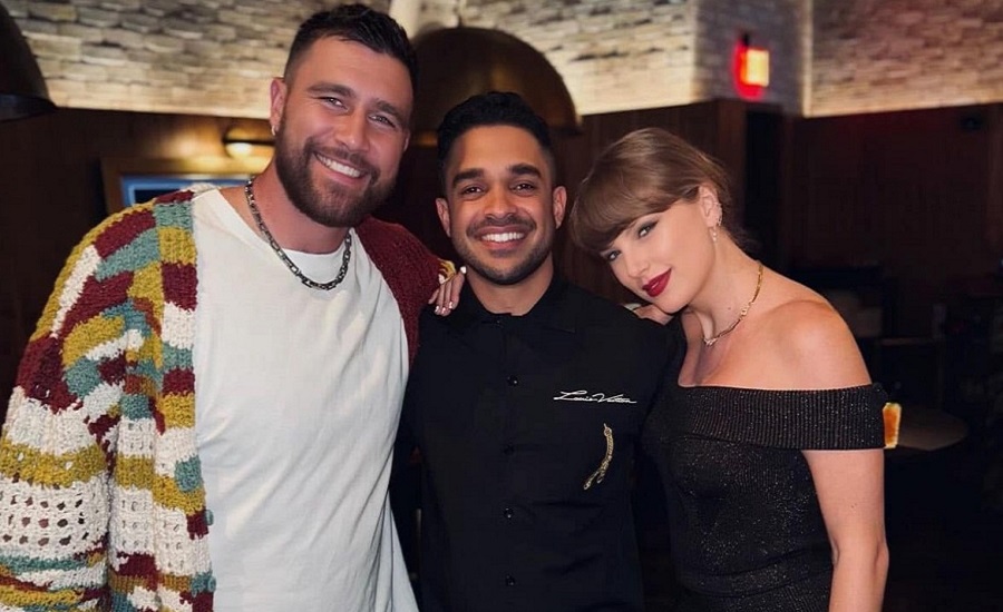 New picture of Taylor Swift and Travis Kelce with Riccardo Diaz