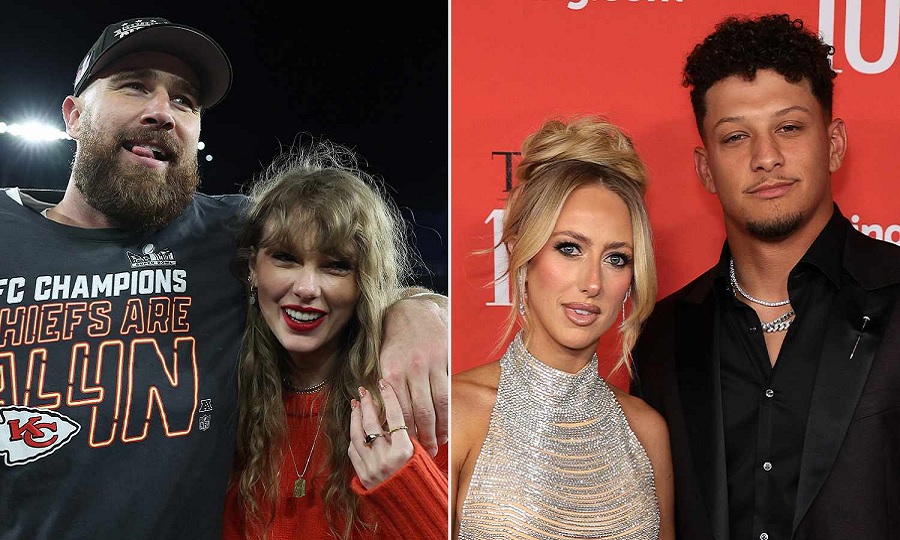 travis kelce and taylor swift and brittany and patrick mahomes