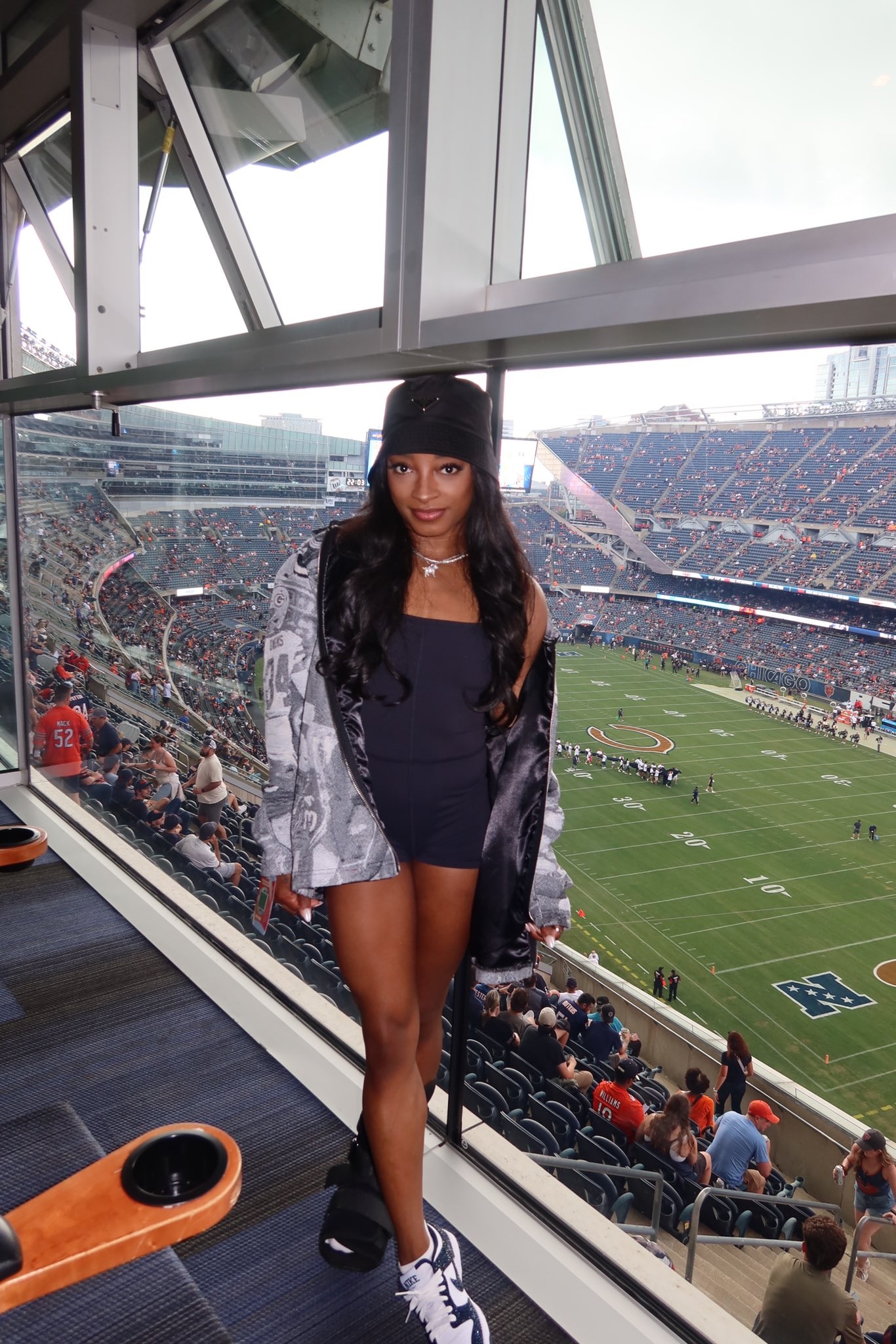 Simone Biles at Packers Game