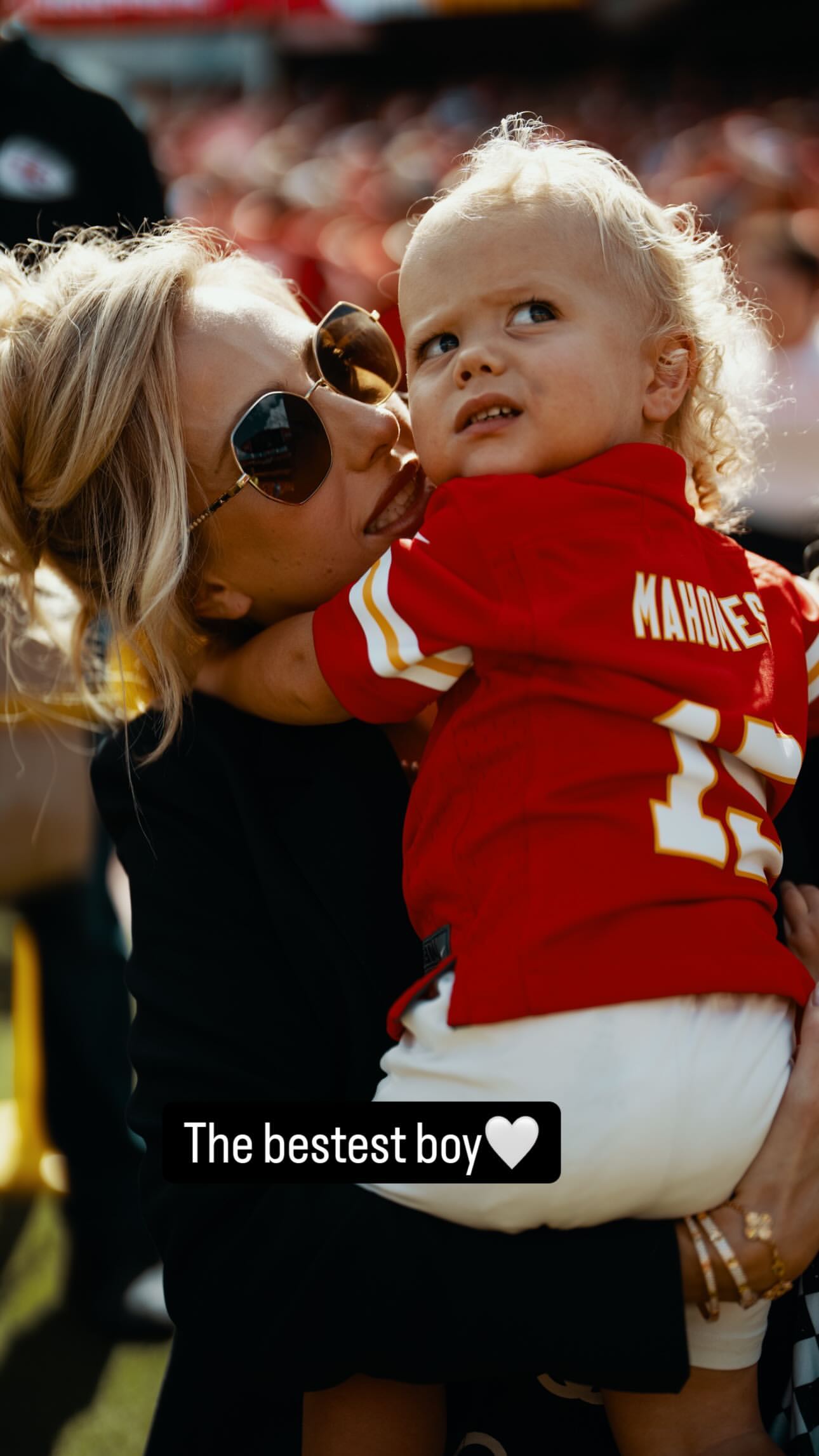 Brittany and Bronze Mahomes at Chiefs Game