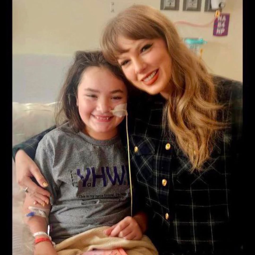 Taylor Swift spent her last day as a 34-year-old giving back to fans in Kansas City, stopping by a hospital and visiting with young patients on Thursday