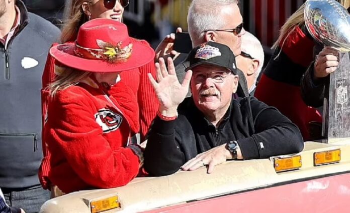 Andy Reid and his wife at Kansas City Chiefs Parade