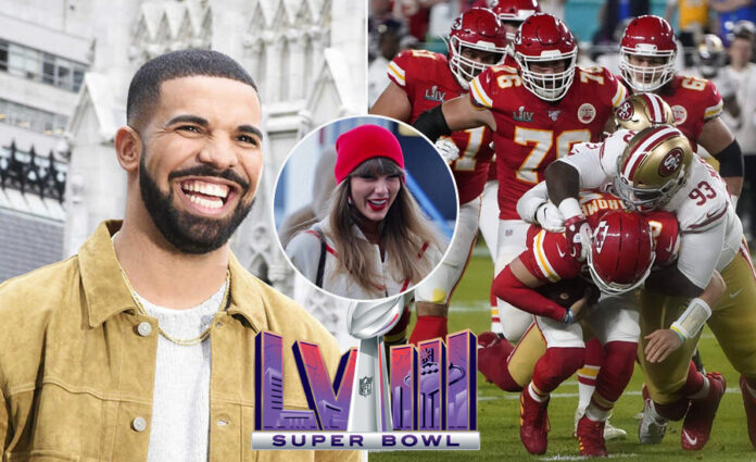 Drake and Chiefs VS 49 Super Bowl