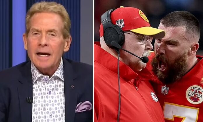 Skip Bayless and Andy Reid being Screamed at by Travis Kelce