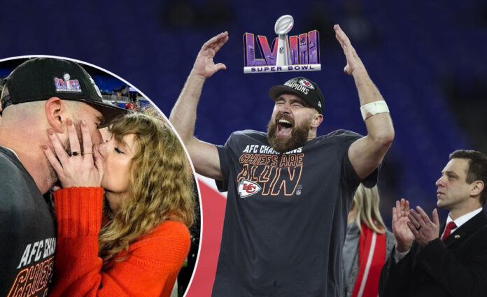 Travis Kelce and Taylor Swift Super Bowl