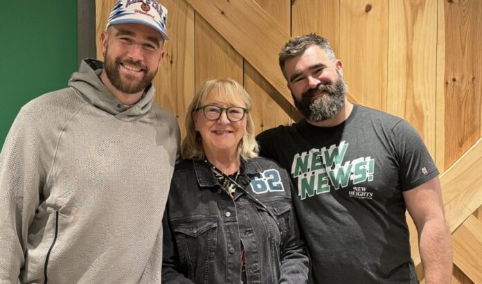 Travis and Jason Kelce and Mom Donna