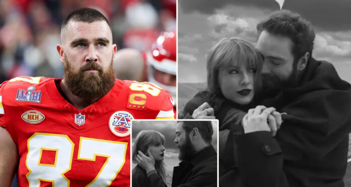 Travis Kelce and Taylor Swift and Post Malone