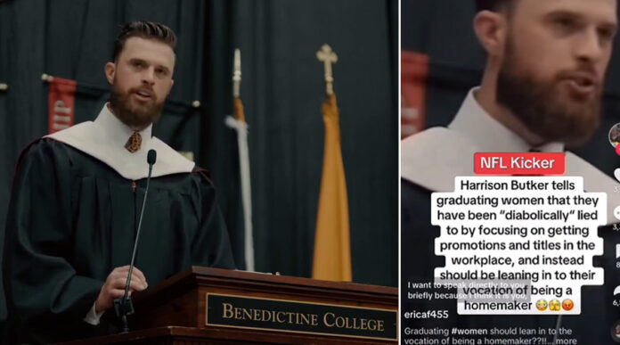 Harrison Butker has been criticized for a graduation speech
