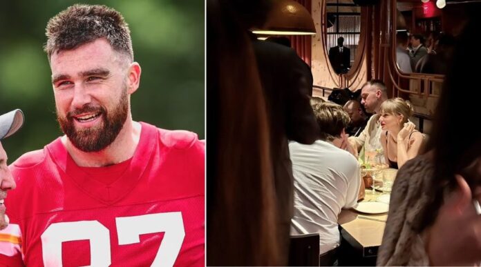 Travis Kelce and Taylor Swift at a Restaurant