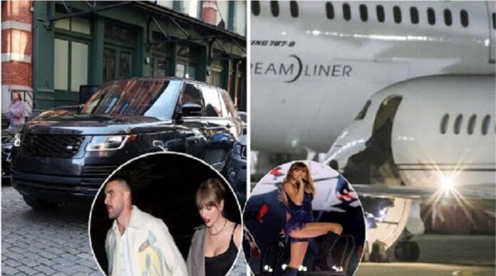 Travis Kelce and Taylor Swift Airport