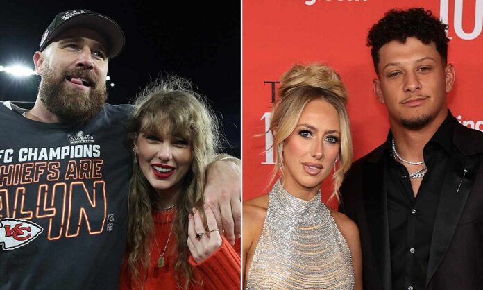 travis kelce and taylor swift and brittany and patrick mahomes