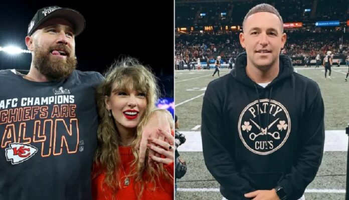 Travis Kelce and Taylor Swift and Travis' Barber