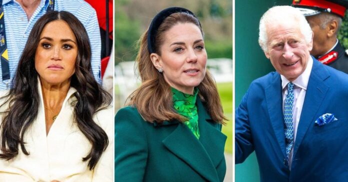 Meghan Markle and Kate Middleton and King Charles