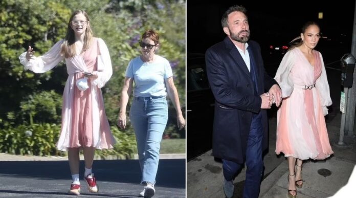 Ben Affleck and Jennifer Lopez and Violet Affleck