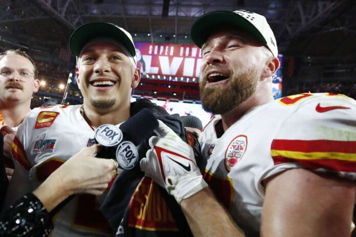 Travis Kelce and Patrick Mahomes