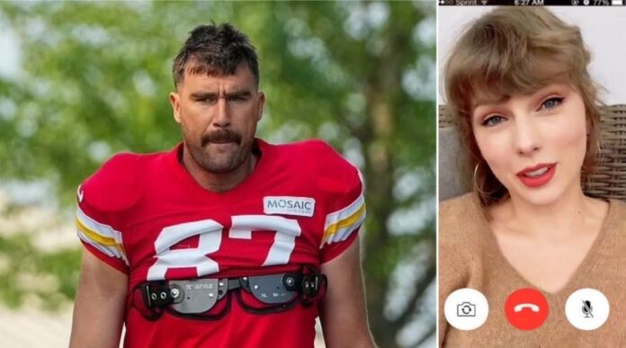 Travis Kelce and Taylor Swift Video Call