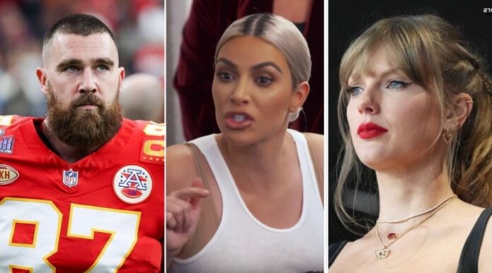 travis kelce and kim kardashian and taylor swift