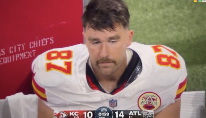 Travis Kelce at Chiefs vs Falcons game