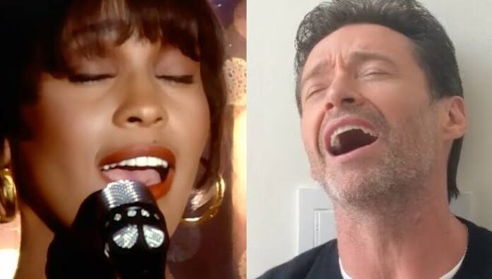 Whitney Houston and Hugh Jackman