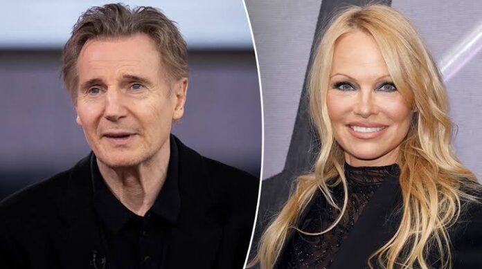 Liam Neeson and Pamela Anderson