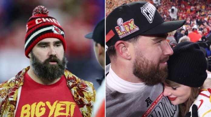 Jason and Travis Kelce and Taylor Swift