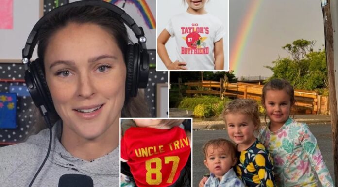 Kylie Kelce Says She's Making Her 3 Daughters 'Go Uncle Trav' T-Shirts to Support Travis Kelce in the Super Bowl