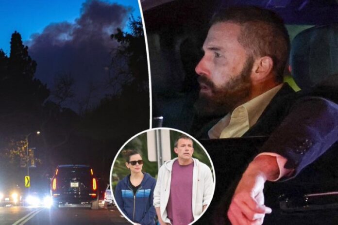 Ben Affleck is evacuated and rushes in panic to ex-wife Jennifer Garner