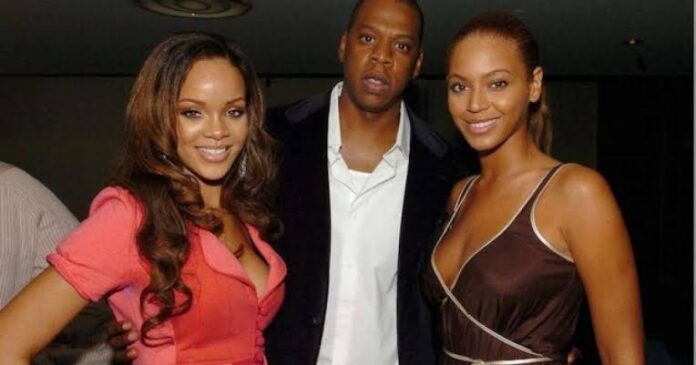 Rihanna, Jay-Z and Beyonce