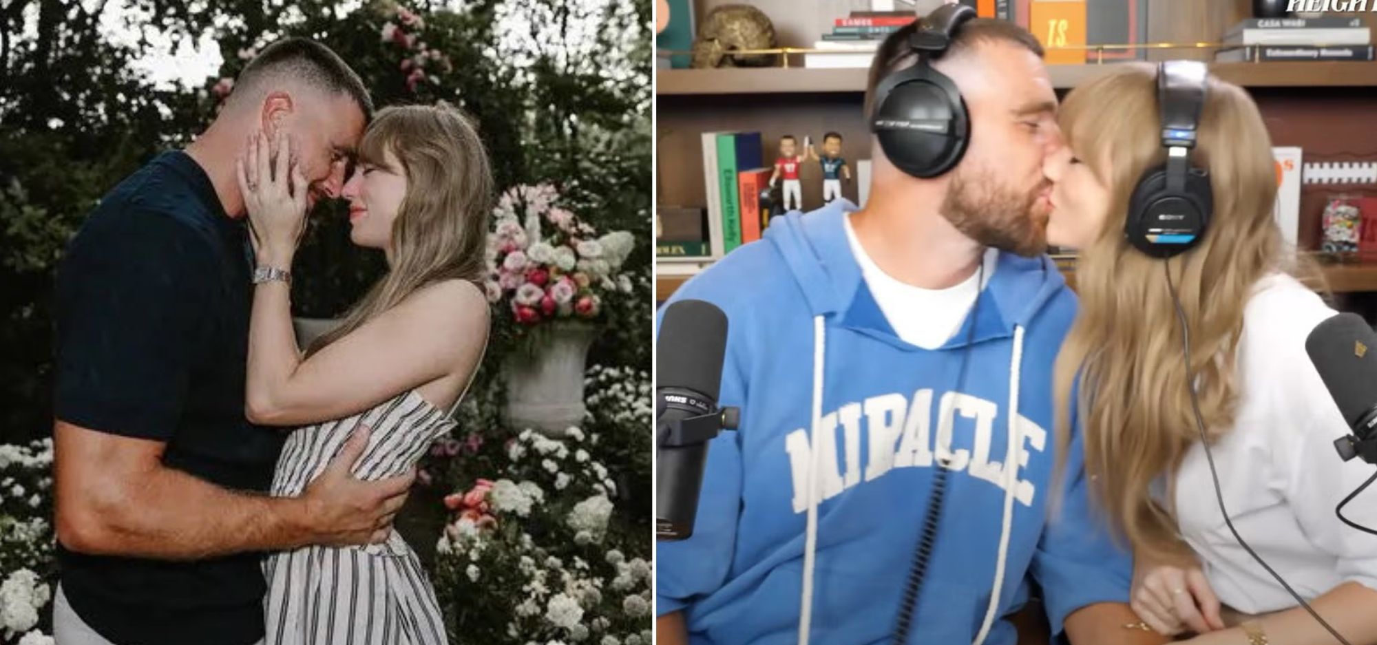 Travis Kelce reveals he and fiancée Taylor Swift have NEVER argued in their 2.5-year relationship, and also shares their wedding date and venue