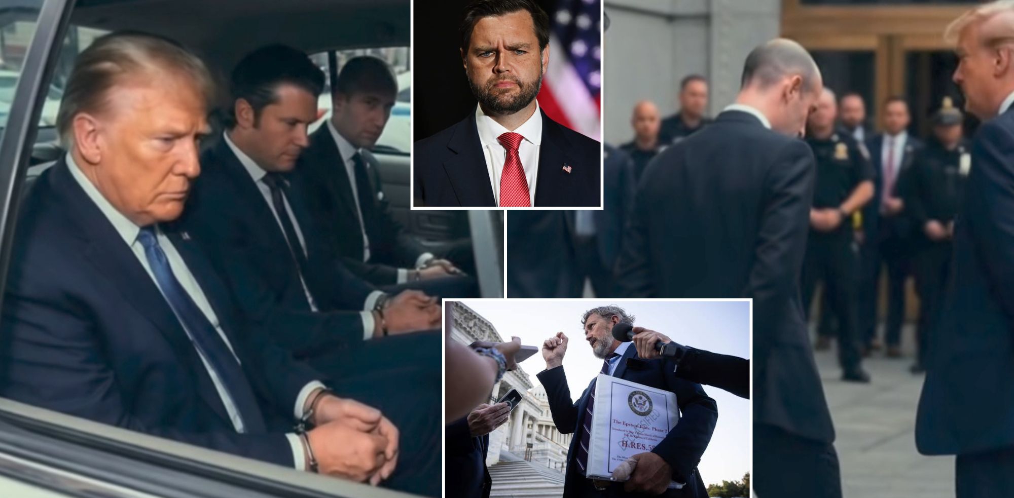 Donald Trump and Pete Hegseth “Arrested” After Reports They’re Being Sued to Release FBI Training Videos on How Agents Find, Flag, and Redact Trump’s Name in the Epstein Files — As DOJ Burns Nearly $2 Million Daily in Overtime Using Taxpayer Funds to Keep Redactions Going… JD Vance Missing, Insider Reveals Who Tipped. Betrayal or Redemption?