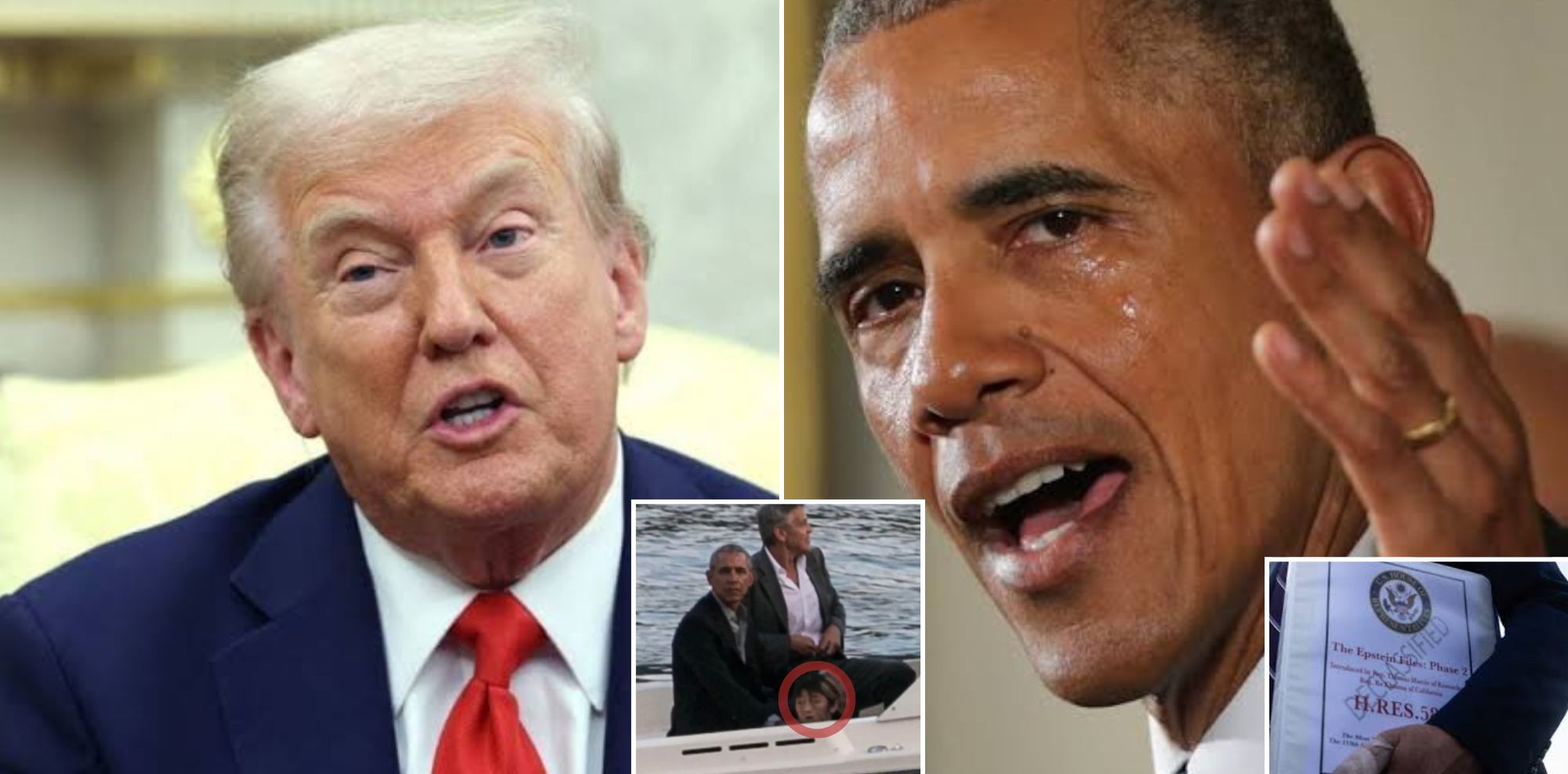 Trump sparks national outrage by resurfacing “disturbing” Obama photos just hours before the Epstein list deadline — but the truth behind the image and Obama’s five-word response changed everything