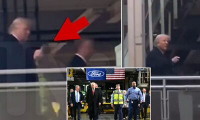 NEWS: New video obtained by TMZ shows President Donald Trump flipping off a ford worker who called him a "pedophile protector"