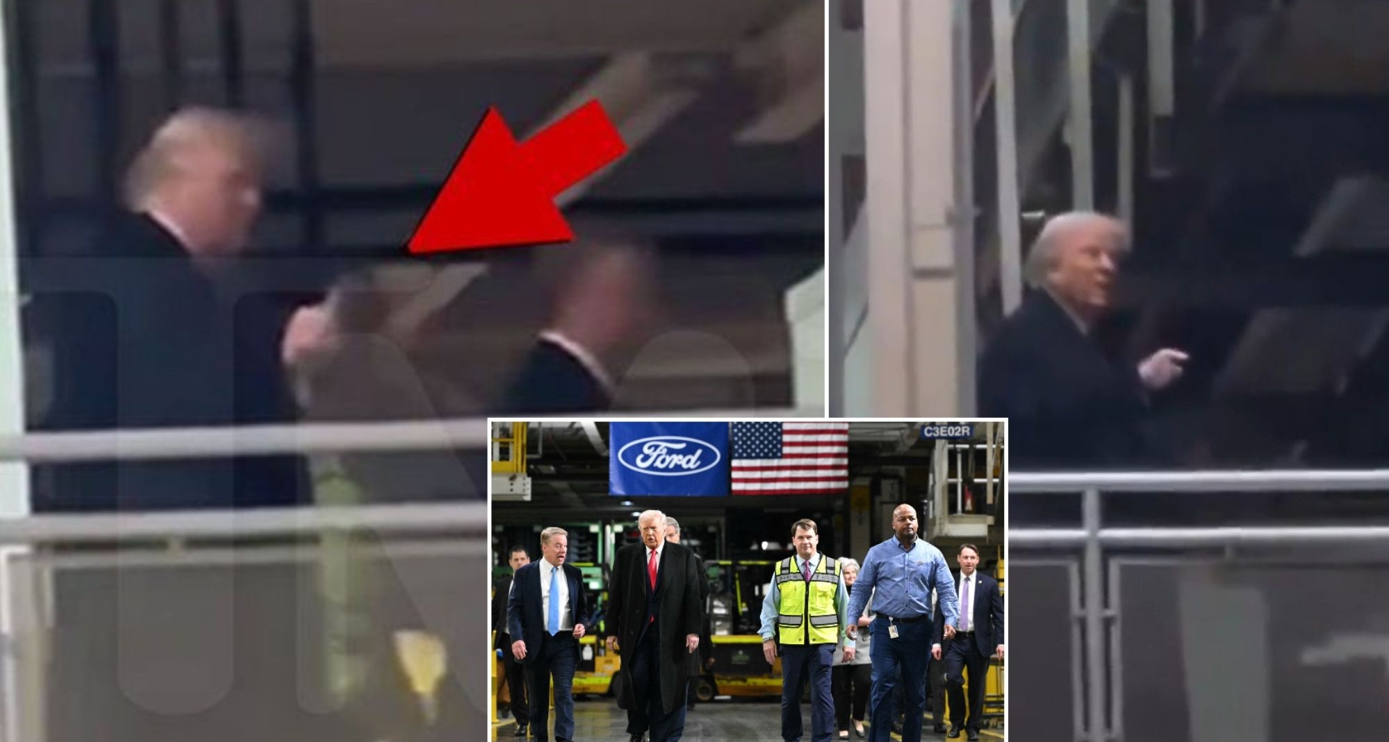 NEWS: New video obtained by TMZ shows President Donald Trump flipping off a ford worker who called him a "pedophile protector"