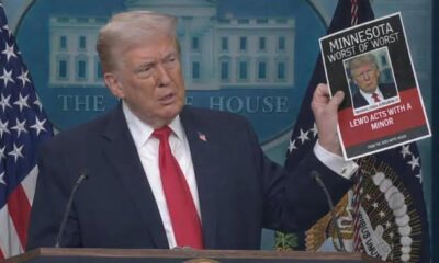At a press conference, Trump held up a photo of someone he called “the worst of the worst.” What stunned onlookers, however, was that the image appeared to be of Trump himself.
