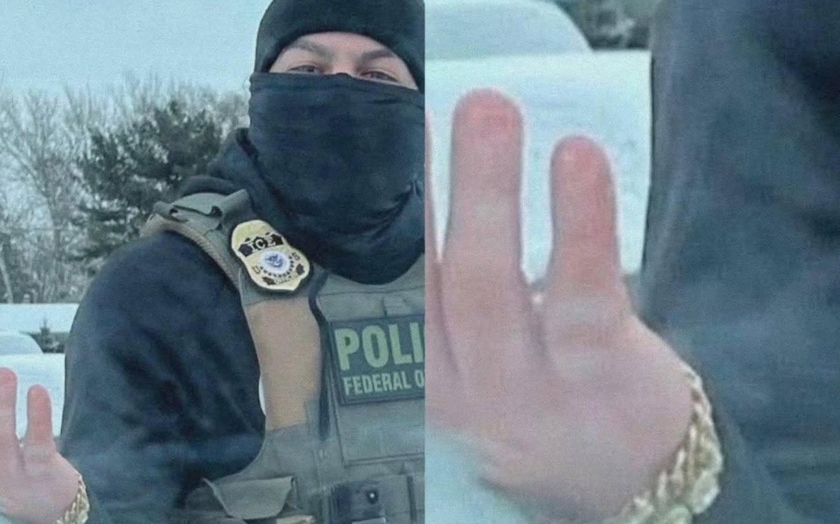 ICE Caught Stealing From the People They Arrest in Minnesota — Agent Photographed Wearing a Gold Bracelet Allegedly Taken From a Man During an Arrest