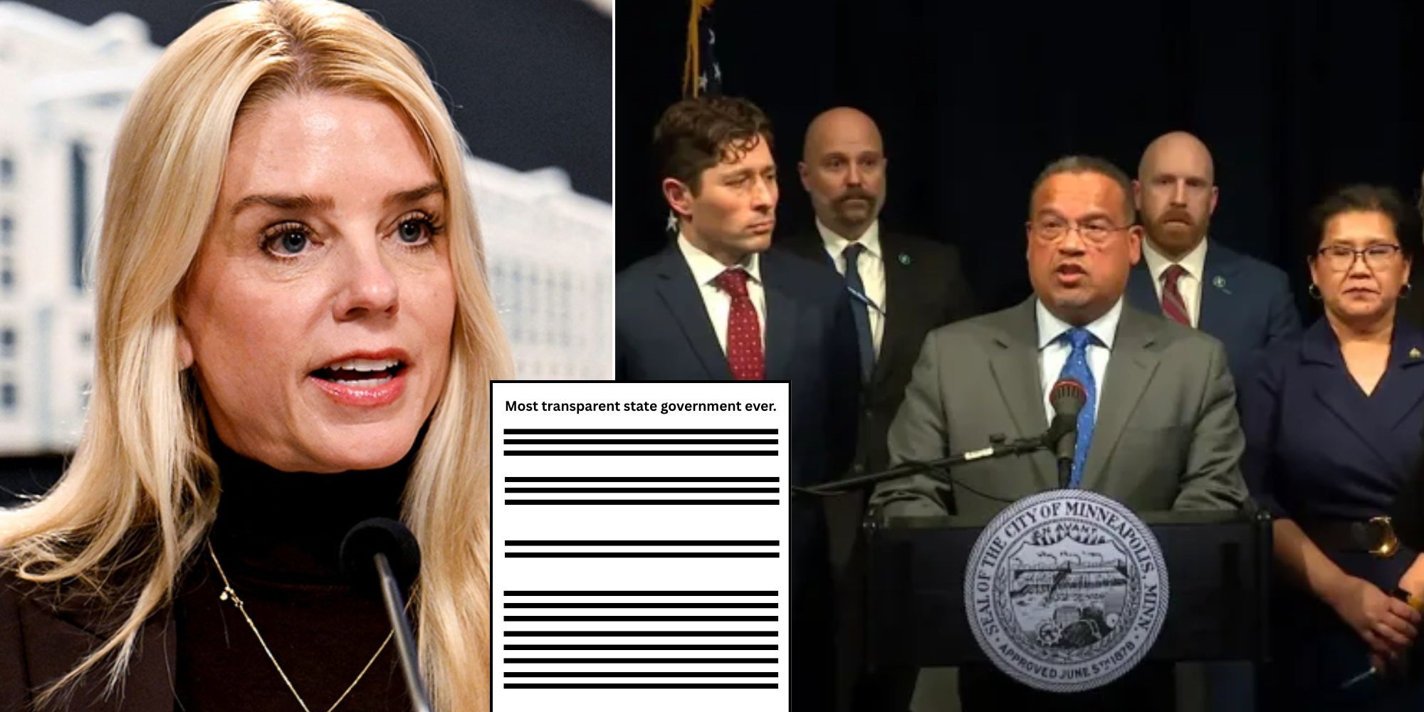 BREAKING: After Pam Bondi requested Minnesota’s voter data, MN officials reportedly sent her exactly 1% of their records with it all blacked out and a note on the top of every page that says, “Most transparent state government ever.”