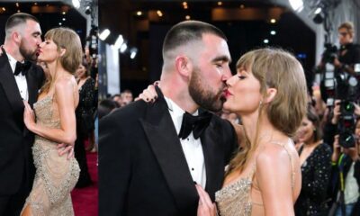 Taylor Swift and Travis Kelce Share Steamy Makeout at Grammys 2026 Red Carpet Flashing Lights Everywhere