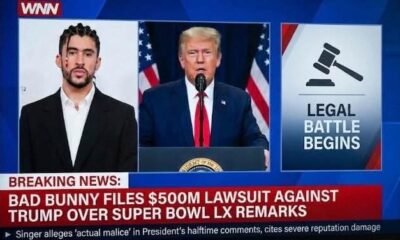 BREAKING: Bad Bunny Files Stunning $500 Million Lawsuit Against Donald Trump, Claiming The President’s Super Bowl LX Halftime Remarks Were Made With “Actual Malice” and it’s Causing Severe Reputation Damage