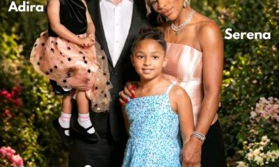 Serena Williams and her husband, Reddit co-founder Alexis Ohanian , posing with their two daughters, Olympia and Adira...