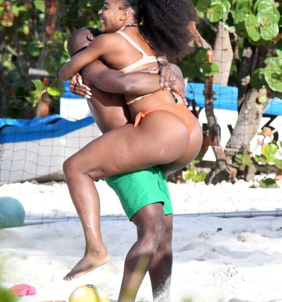 Serena Williams flaunts athletic figure in tiny bikini on holiday in the Bahamas...