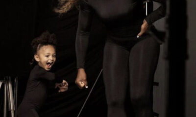 Serena was seen having a fun good time with her baby with a dress up lookalike...