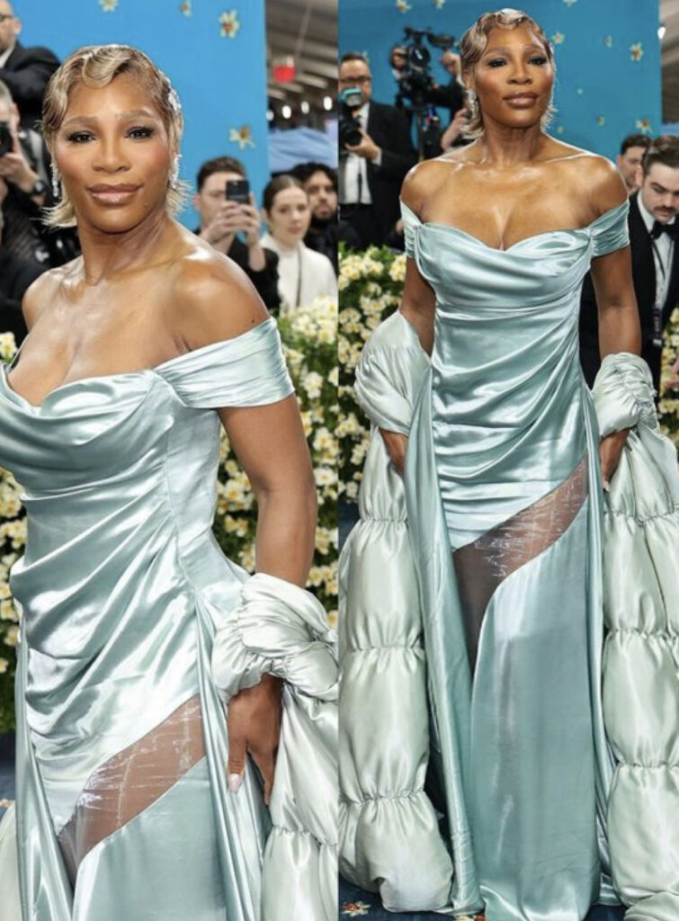 Incredible : Serena Williams looking extremely gorgeous at the meet gala...