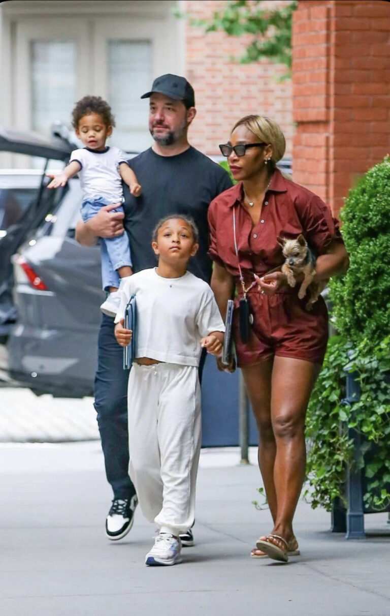 Serena Williams is back from Europe taking in New York City with her family