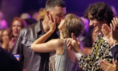 Travis Kelce Pulls Taylor Swift Close for Passionate Kiss During Stunning Celebrity Date Night