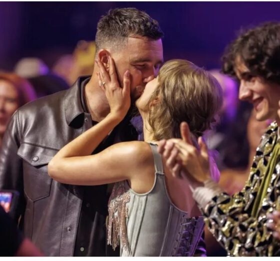 Travis Kelce Pulls Taylor Swift Close for Passionate Kiss During Stunning Celebrity Date Night