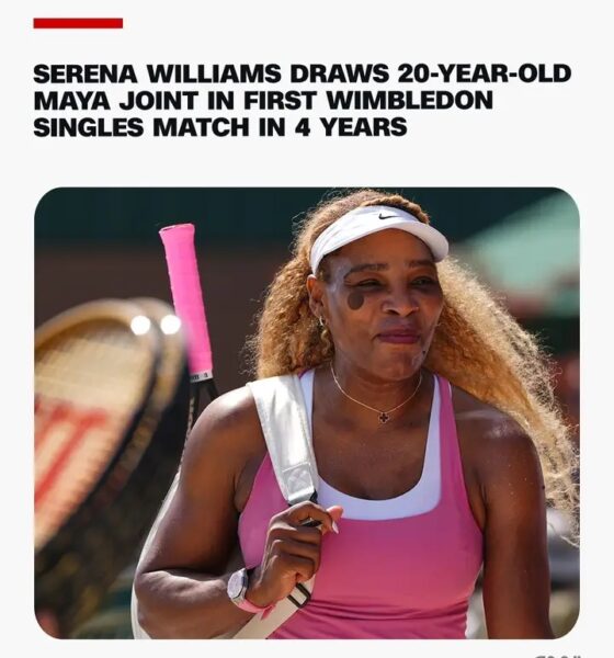 Serena Williams will face an opponent less than half her age when she plays 20-year-old Maya Joint in the first round at Wimbledon for her first singles match in nearly four years...